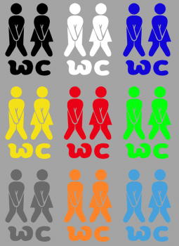 Aufkleber WC Toilette